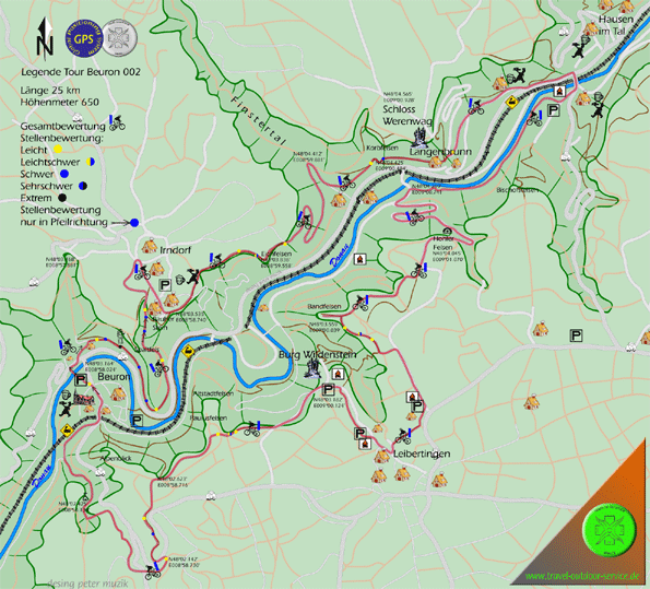 Topo MTB / D / Obere Donautal / Hausen im Tal - Beuron